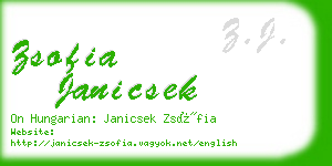 zsofia janicsek business card